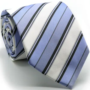 Mens Dads Classic Striped Pattern Business Casual Necktie & Hanky Set U