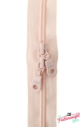 Zipper, Vanilla Cream (Antique Pink) Double-Pull 30-INCH