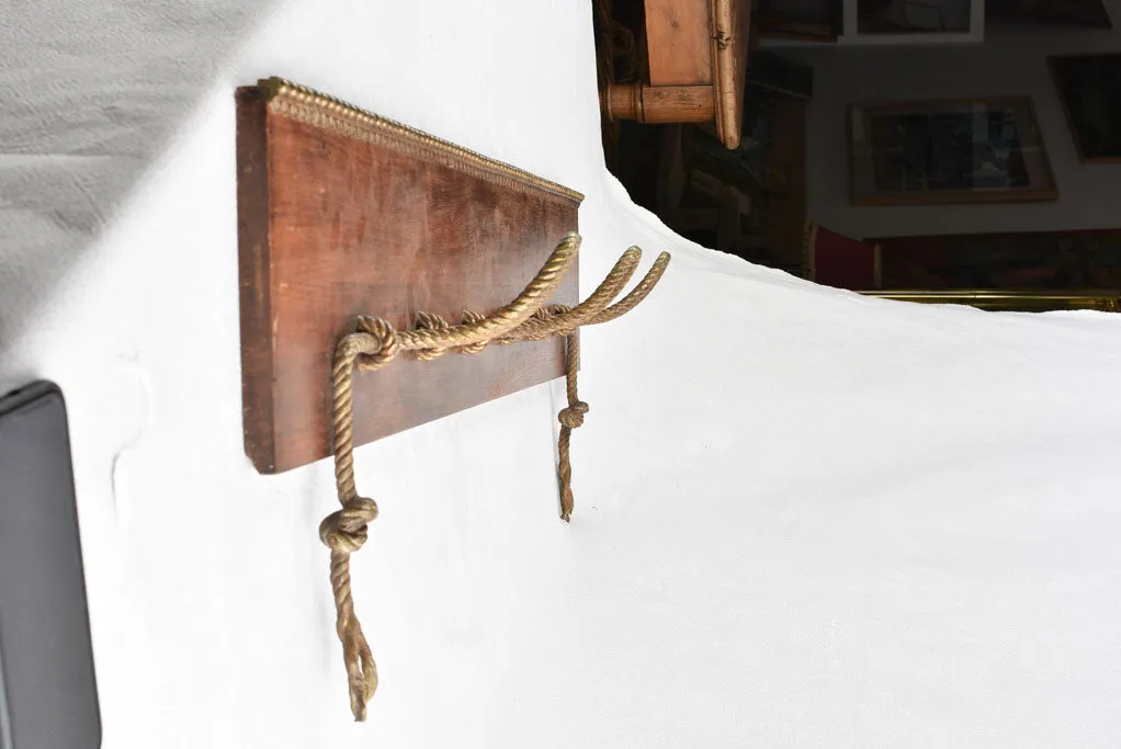 1940s COAT RACK - brass rope 44½"