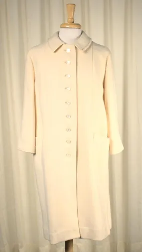 1950s Off White Wool Coat