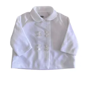 1960s White Textured Jacket  6-9 Months