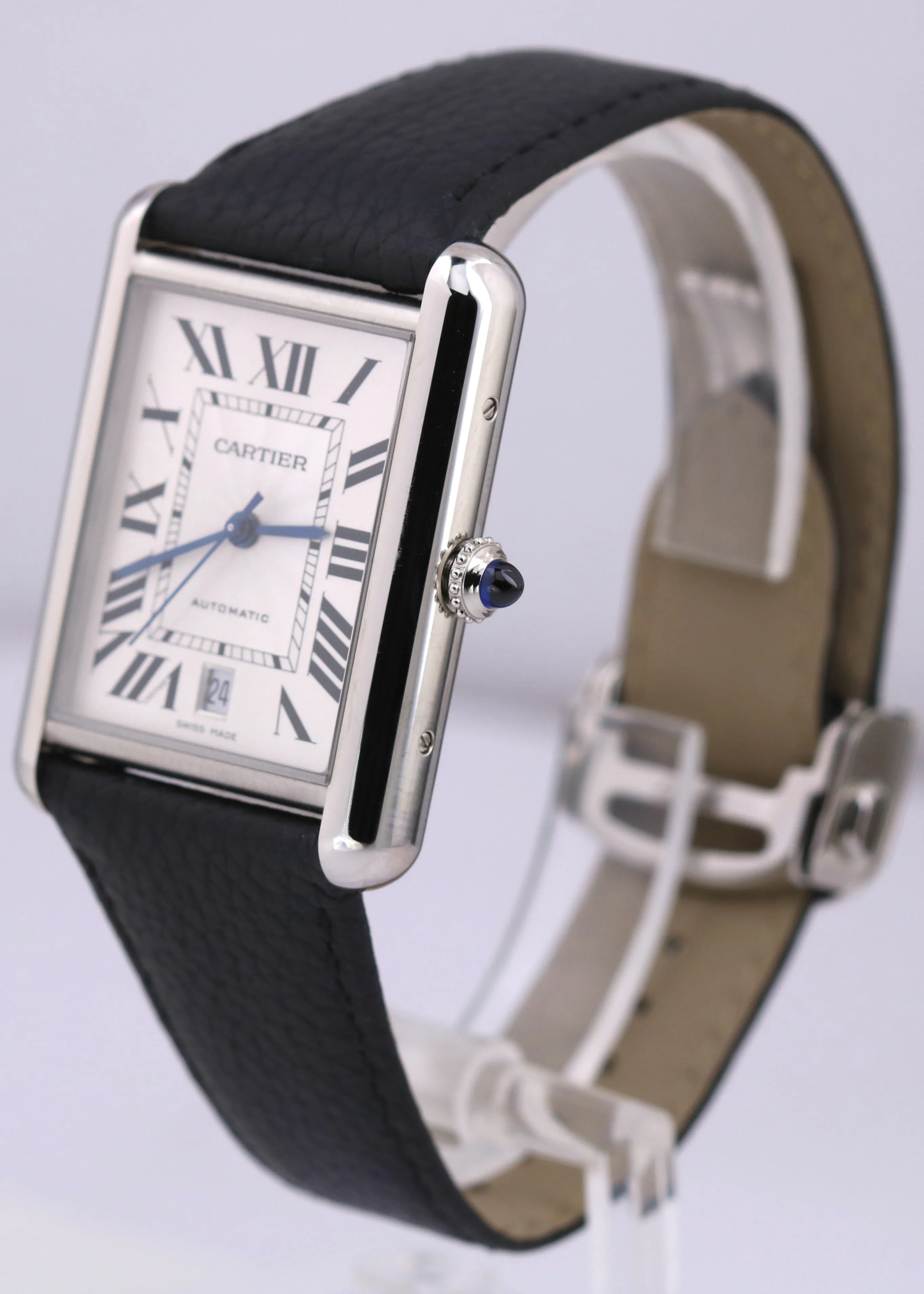 2022 PAPERS Cartier Tank Must XL SILVER 31mm Steel WSTA0040 Date Watch 4324 B P