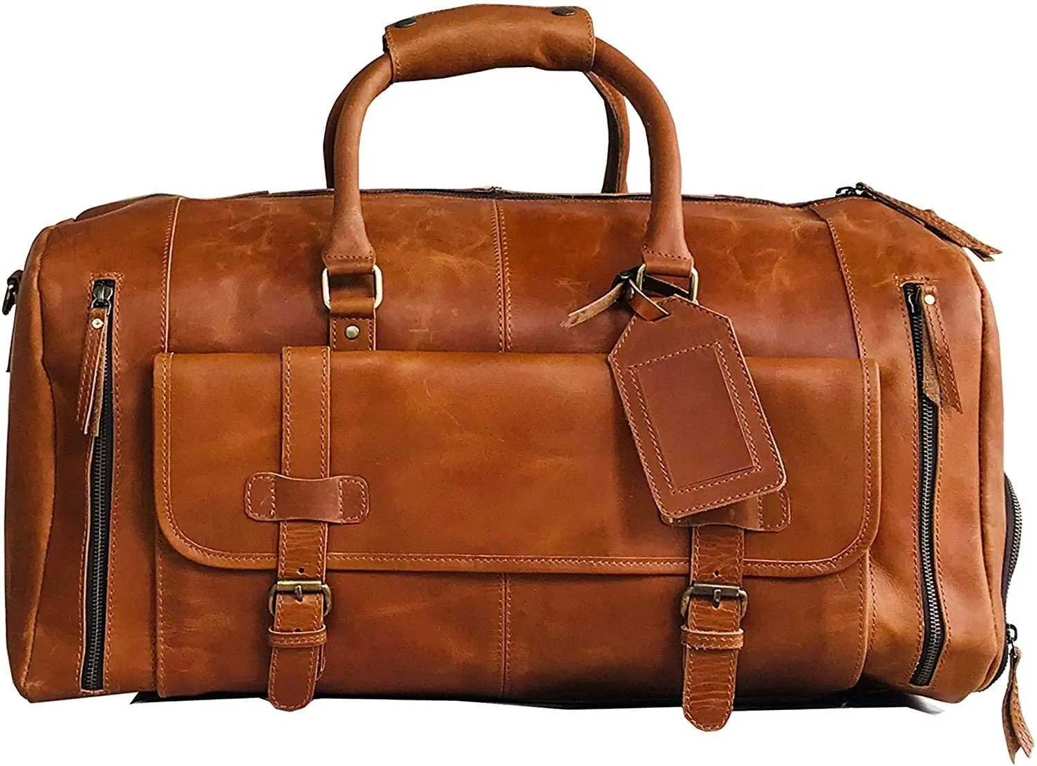 28" Large leather Travel Bag Duffel bag