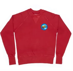 437 FS GARMENT DYED ORGANIC COTTON CREWNECK SWEATSHIRT - RED