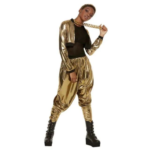 80's Hammer Time Women's Costume, Gold