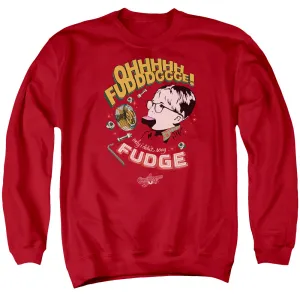 A Christmas Story Fudge Mens Crewneck Sweatshirt Red