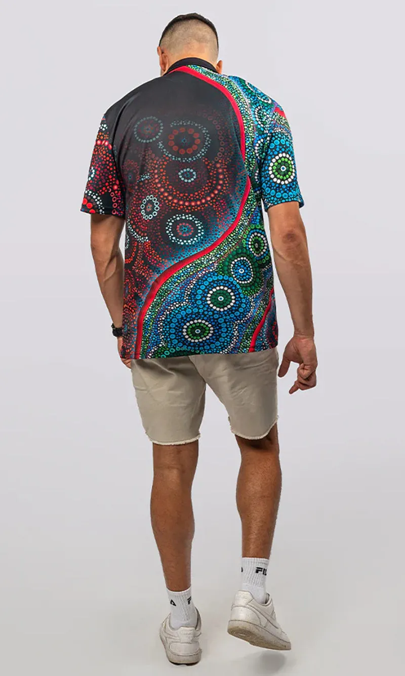 Aboriginal Art Unisex Polo Salt Meets Earth