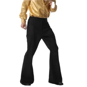 Adult Black Disco Flare Pants