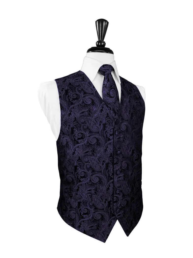 Amethyst Tapestry Tuxedo Vest and Tie Set