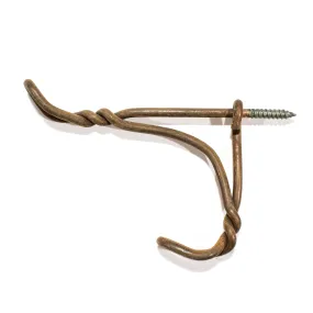 Antique Twist Wire Screw In Hooks