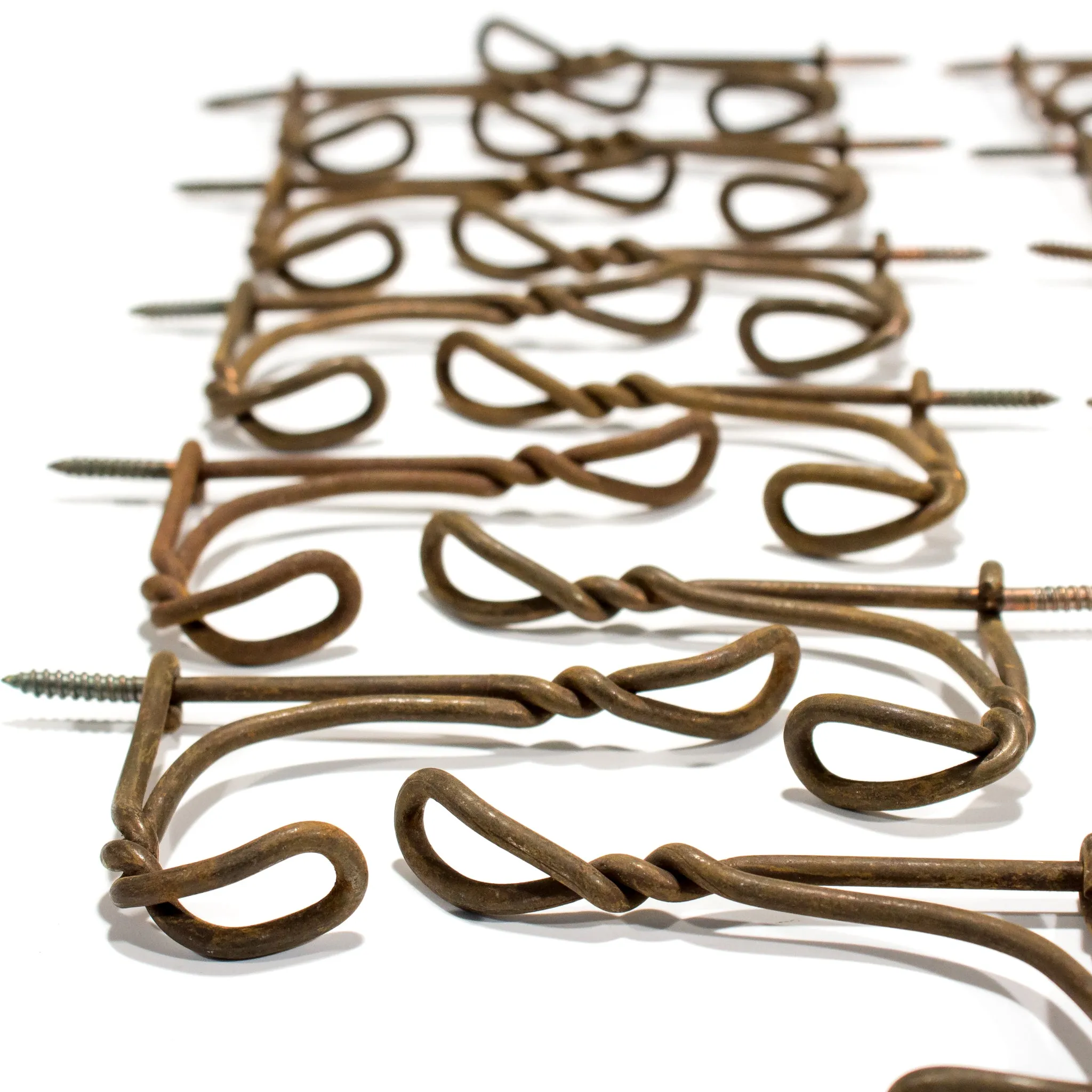 Antique Twist Wire Screw In Hooks