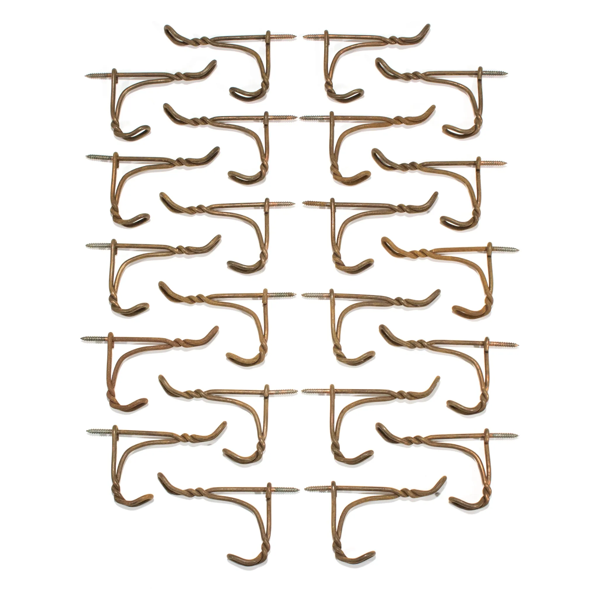 Antique Twist Wire Screw In Hooks