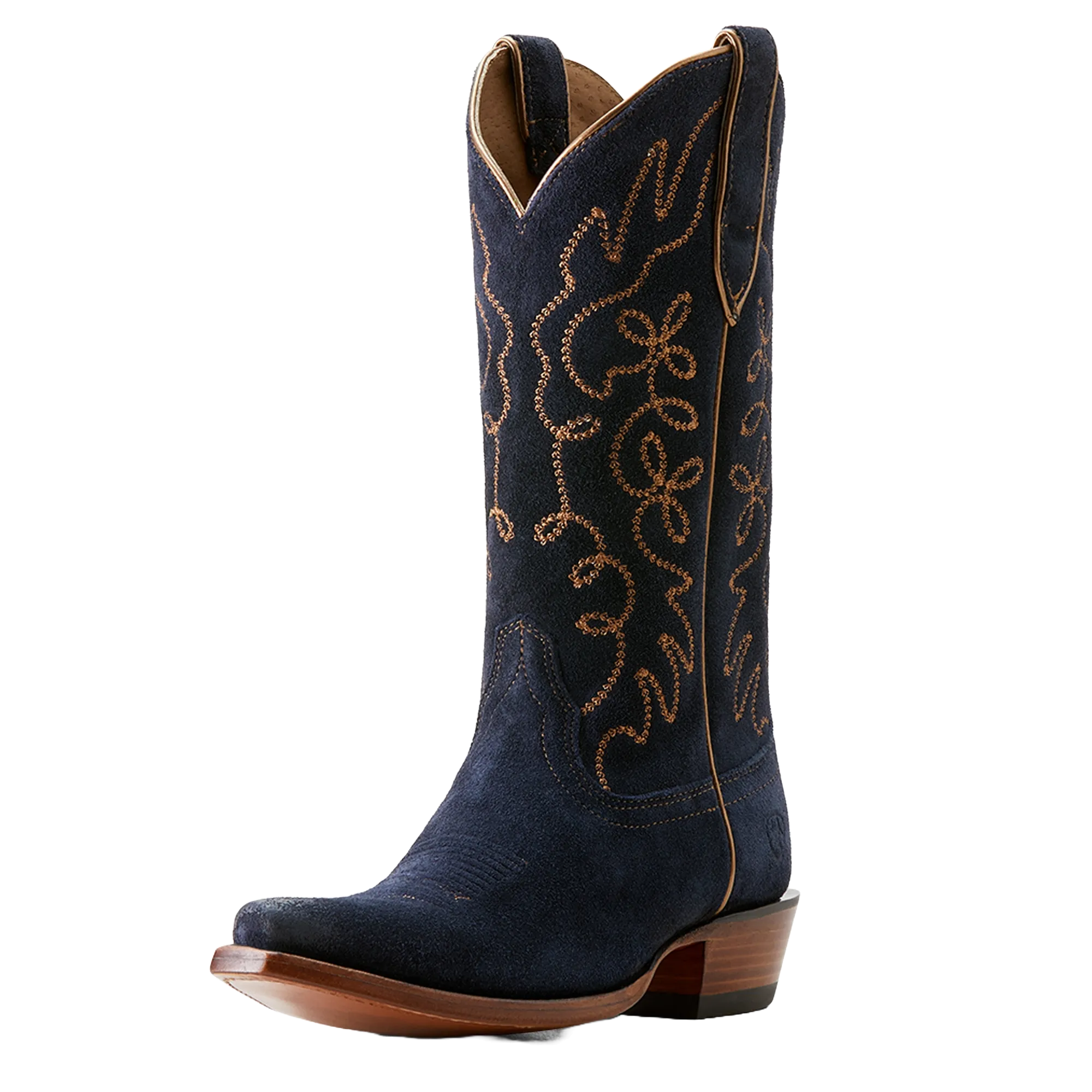 Ariat Ladies Jukebox Polo Blue Suede Western Boot 10053793