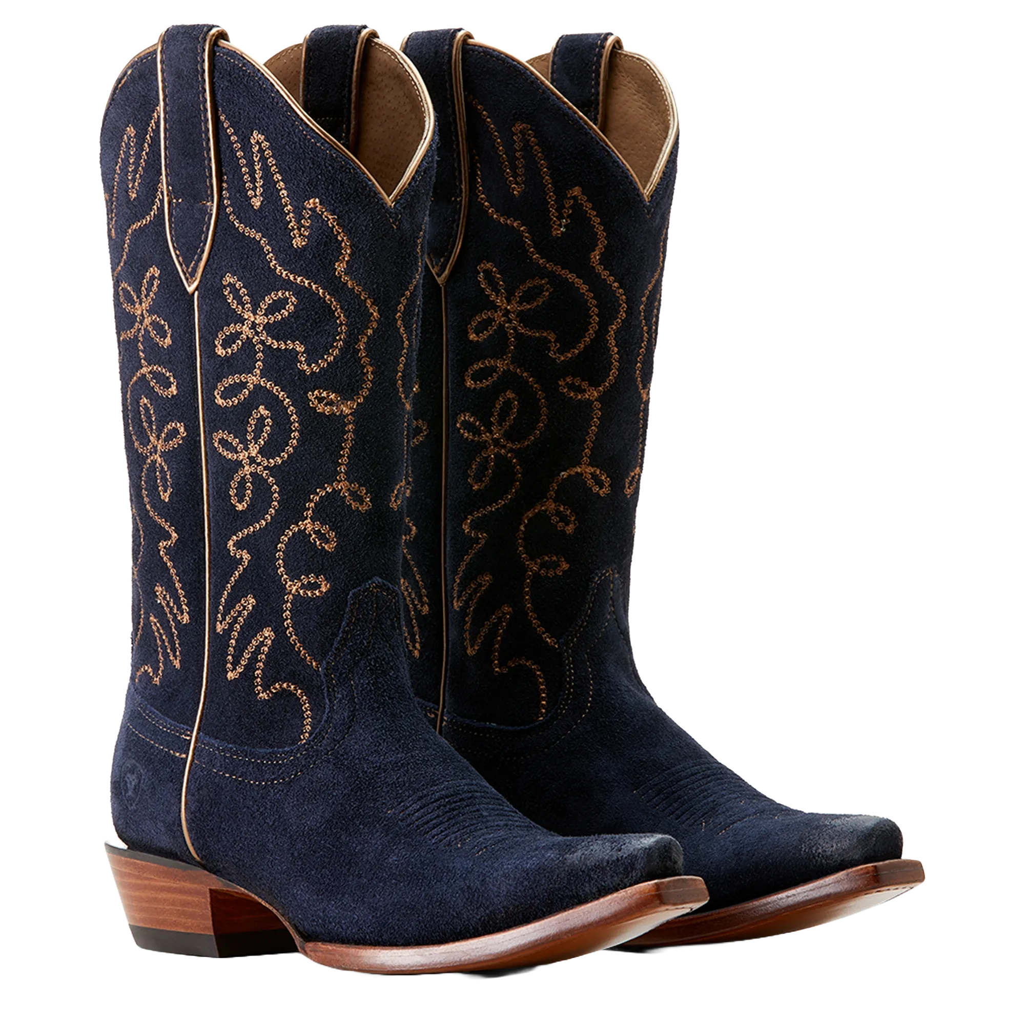 Ariat Ladies Jukebox Polo Blue Suede Western Boot 10053793