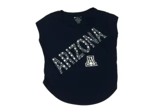 Arizona Wildcats Colosseum WOMENS Navy Metallic Stars Logo SS Loose T-Shirt (M)