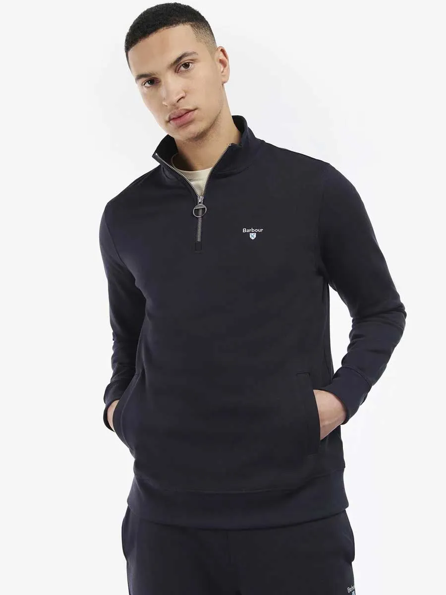 BARBOUR Rothley Half Zip Pullover - Mens - Navy