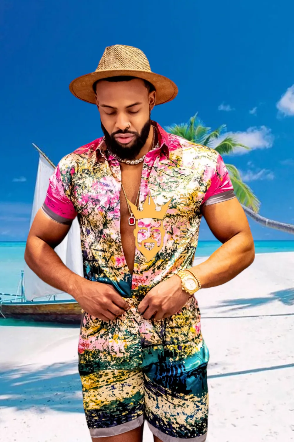 Beach Men's Summer Dress Set - Unleash Your Tropical Appeal - Lightweight, Breathable & Ultra-Soft