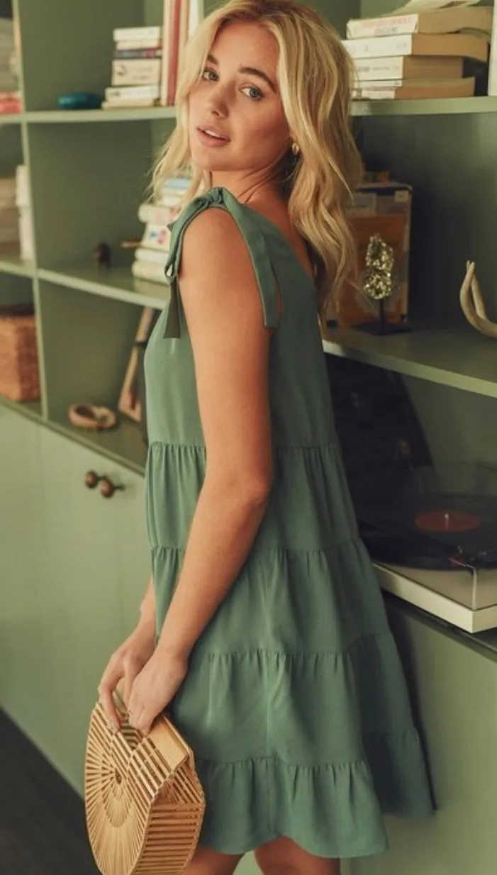 Bella Dress in Sage