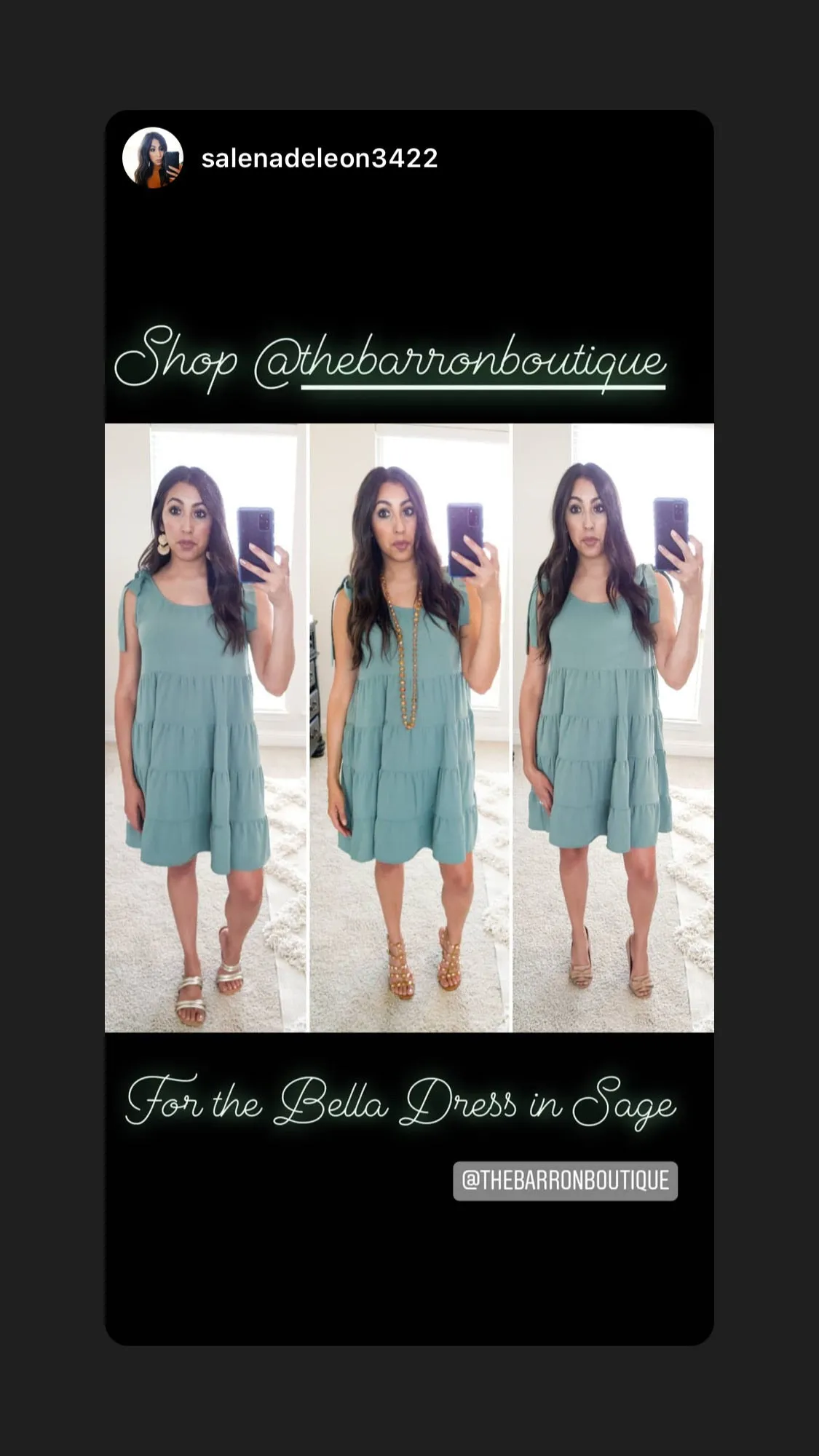 Bella Dress in Sage