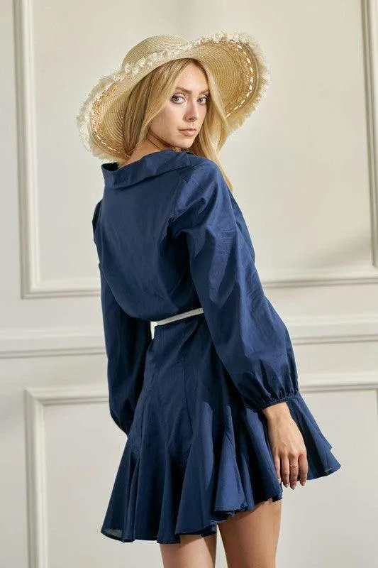 Belted Flare Shirt Dress