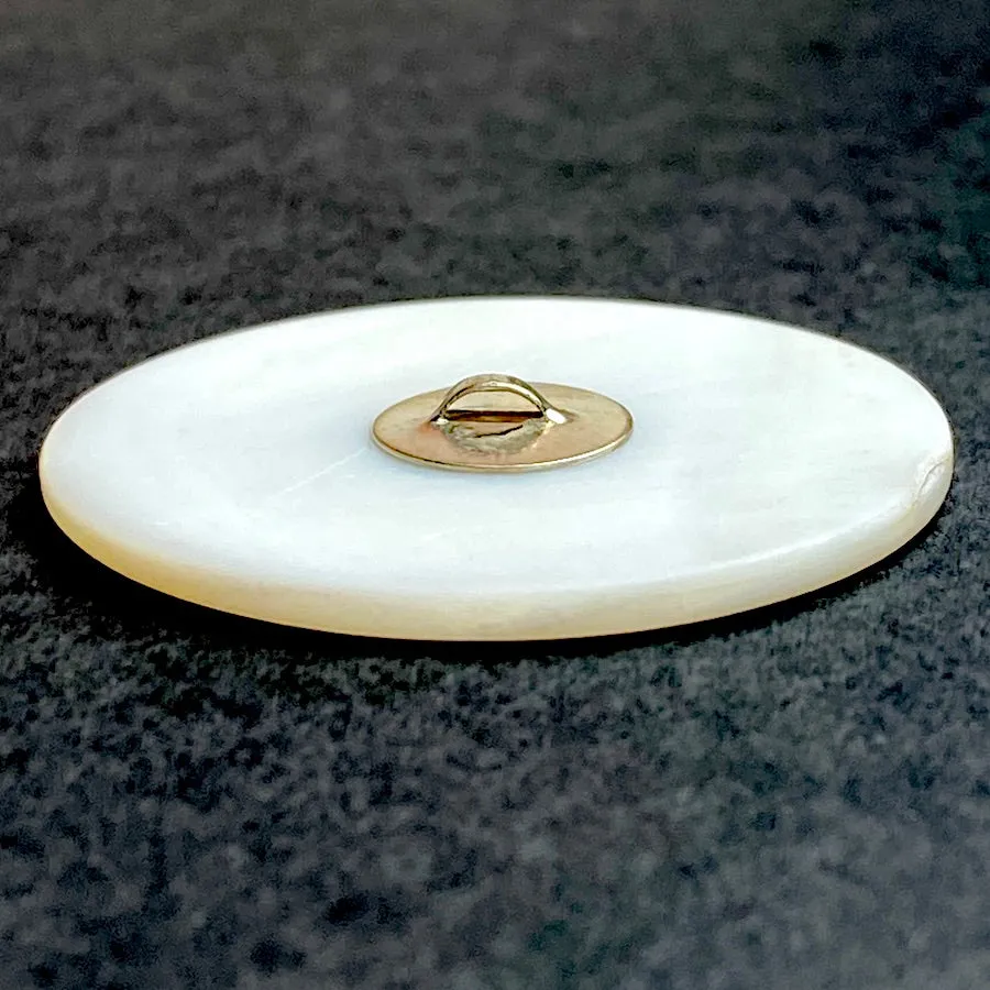 Birdcage Mother of Pearl Button by Susan Clarke, 1-3/8"  #1659