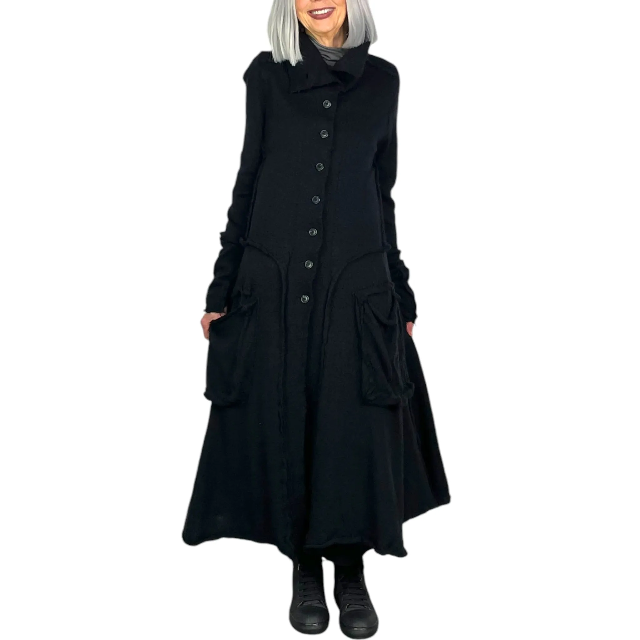 BOILED WOOL COAT