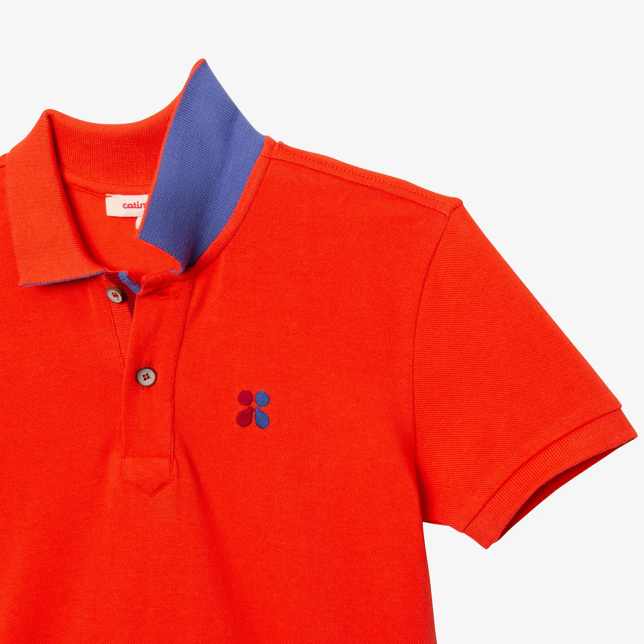 Boys' orange polo shirt