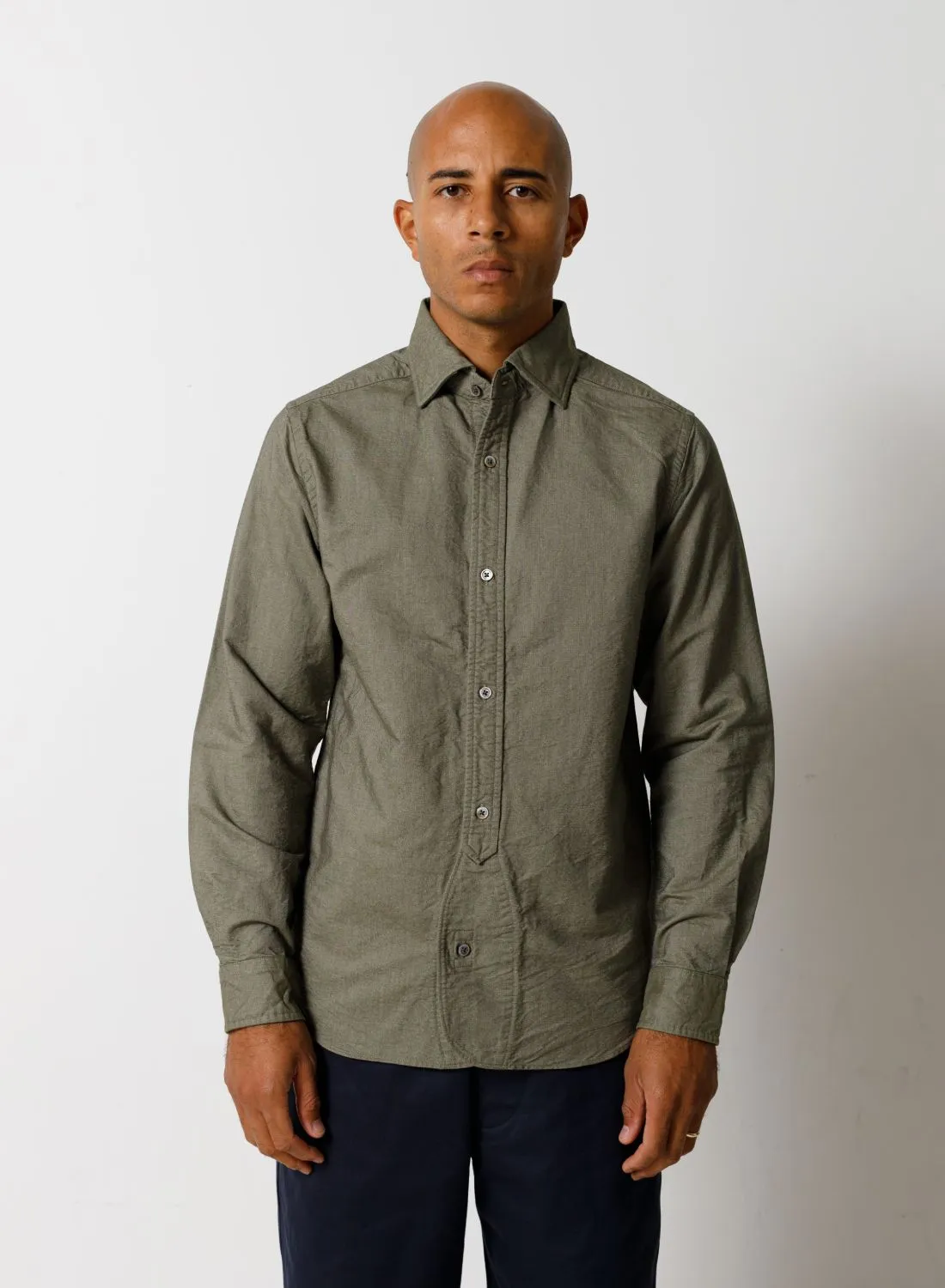 British Officers Shirt in Dark Green