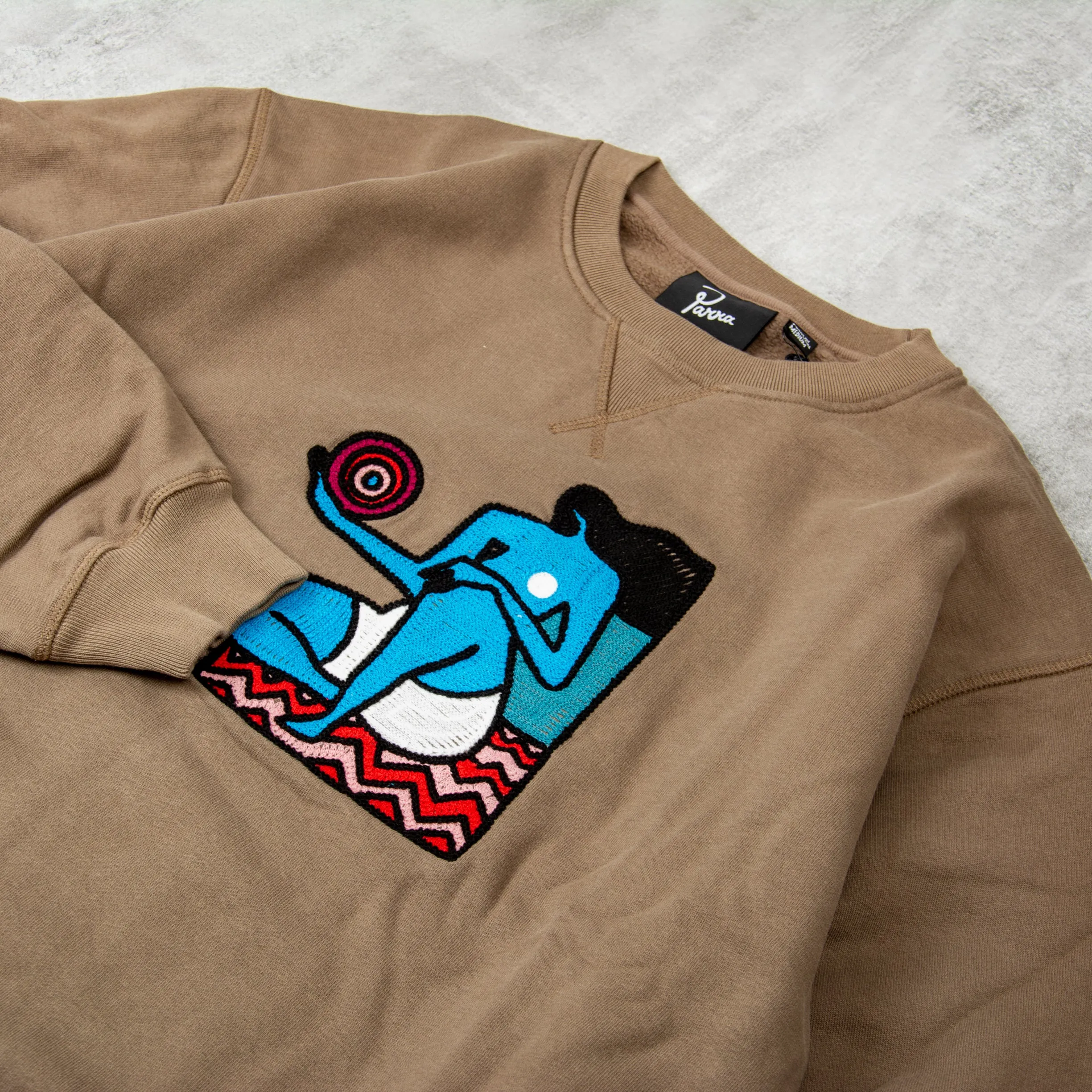 By Parra Future Visions Crew Sweatshirt - Stone Grey