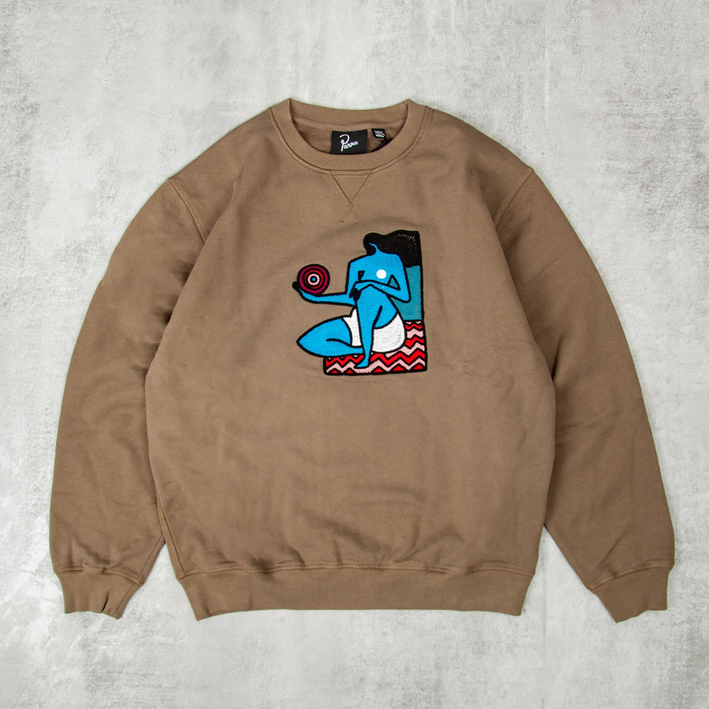 By Parra Future Visions Crew Sweatshirt - Stone Grey