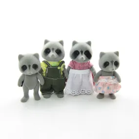 Chestnut Raccoon Family Vintage Sylvanian Families Raccoons