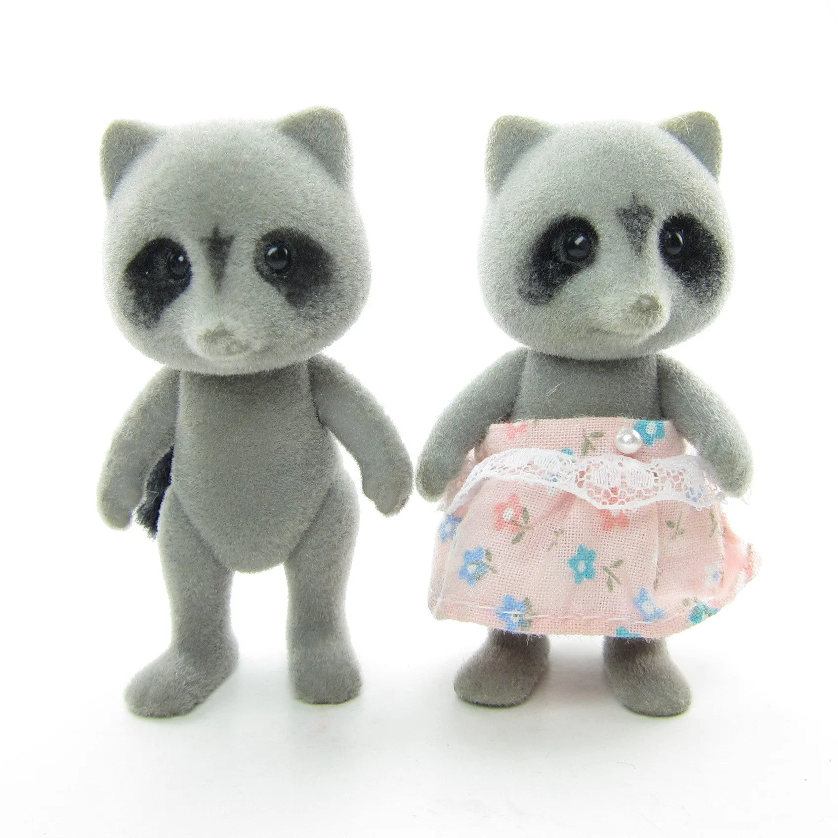 Chestnut Raccoon Family Vintage Sylvanian Families Raccoons