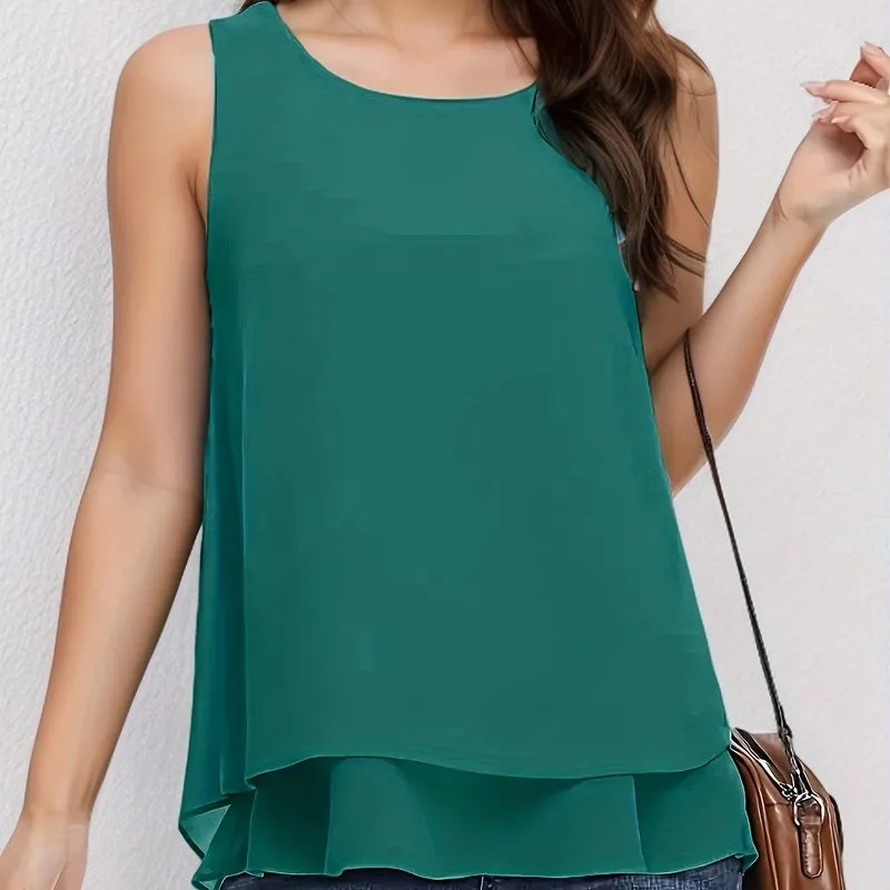 Chic Sleeveless Layered Tank Essential Summer Style for Women