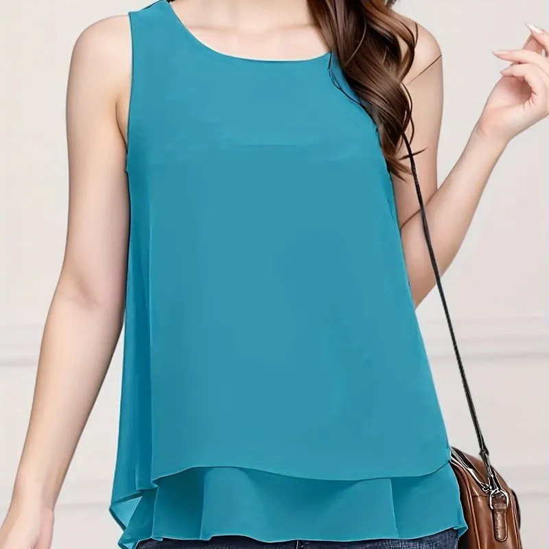 Chic Sleeveless Layered Tank Essential Summer Style for Women