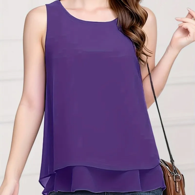 Chic Sleeveless Layered Tank Essential Summer Style for Women