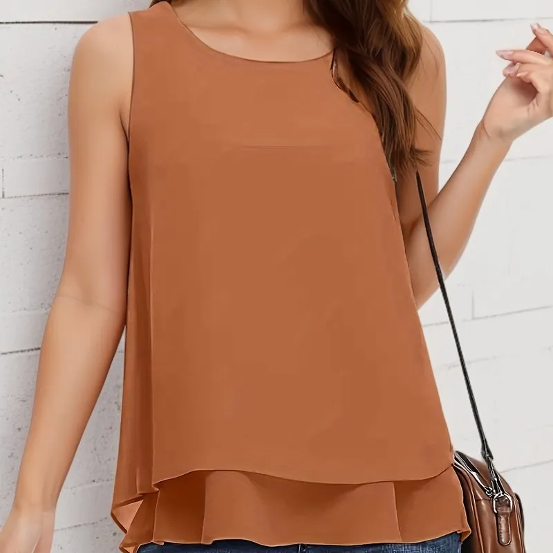 Chic Sleeveless Layered Tank Essential Summer Style for Women