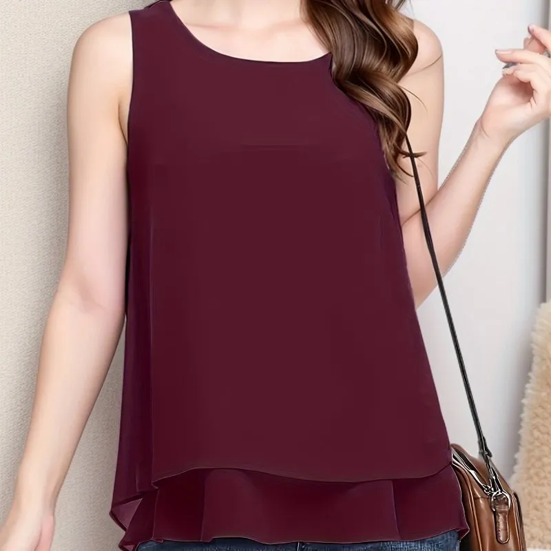 Chic Sleeveless Layered Tank Essential Summer Style for Women