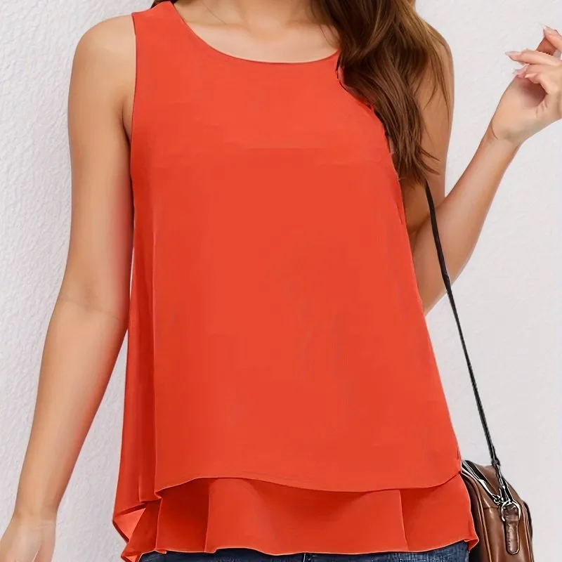 Chic Sleeveless Layered Tank Essential Summer Style for Women