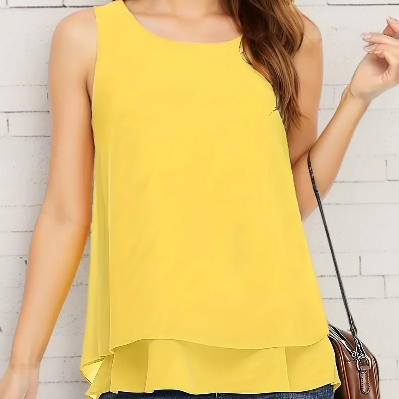 Chic Sleeveless Layered Tank Essential Summer Style for Women