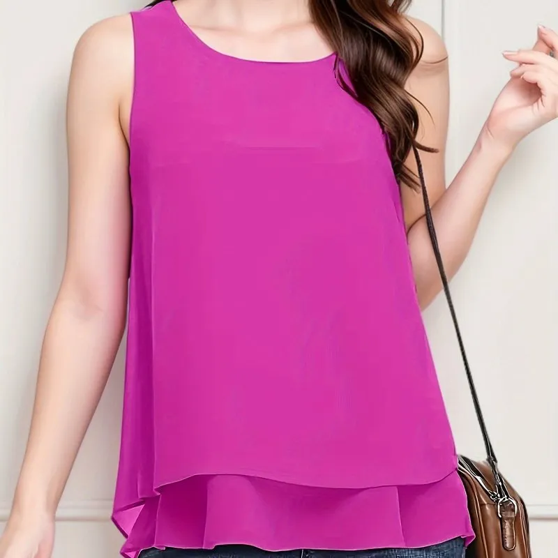 Chic Sleeveless Layered Tank Essential Summer Style for Women