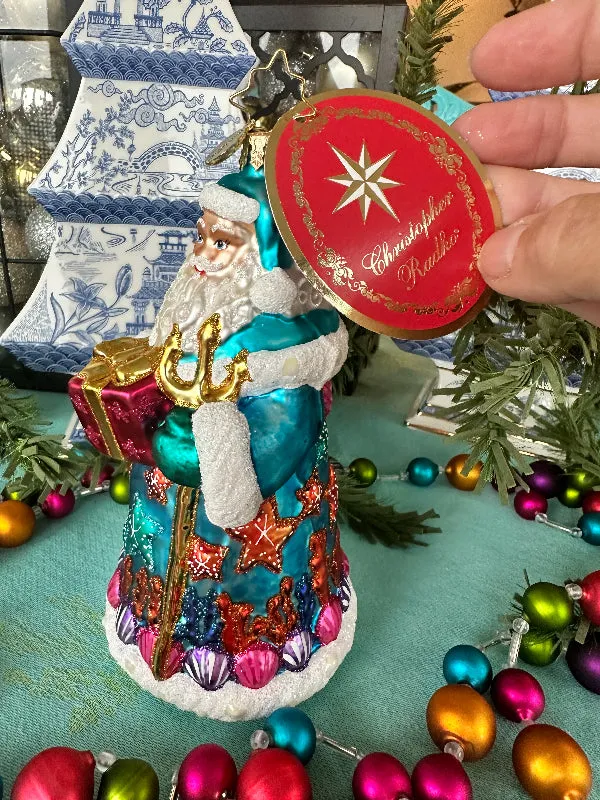 Christopher Radko Seashore Santa Ornament