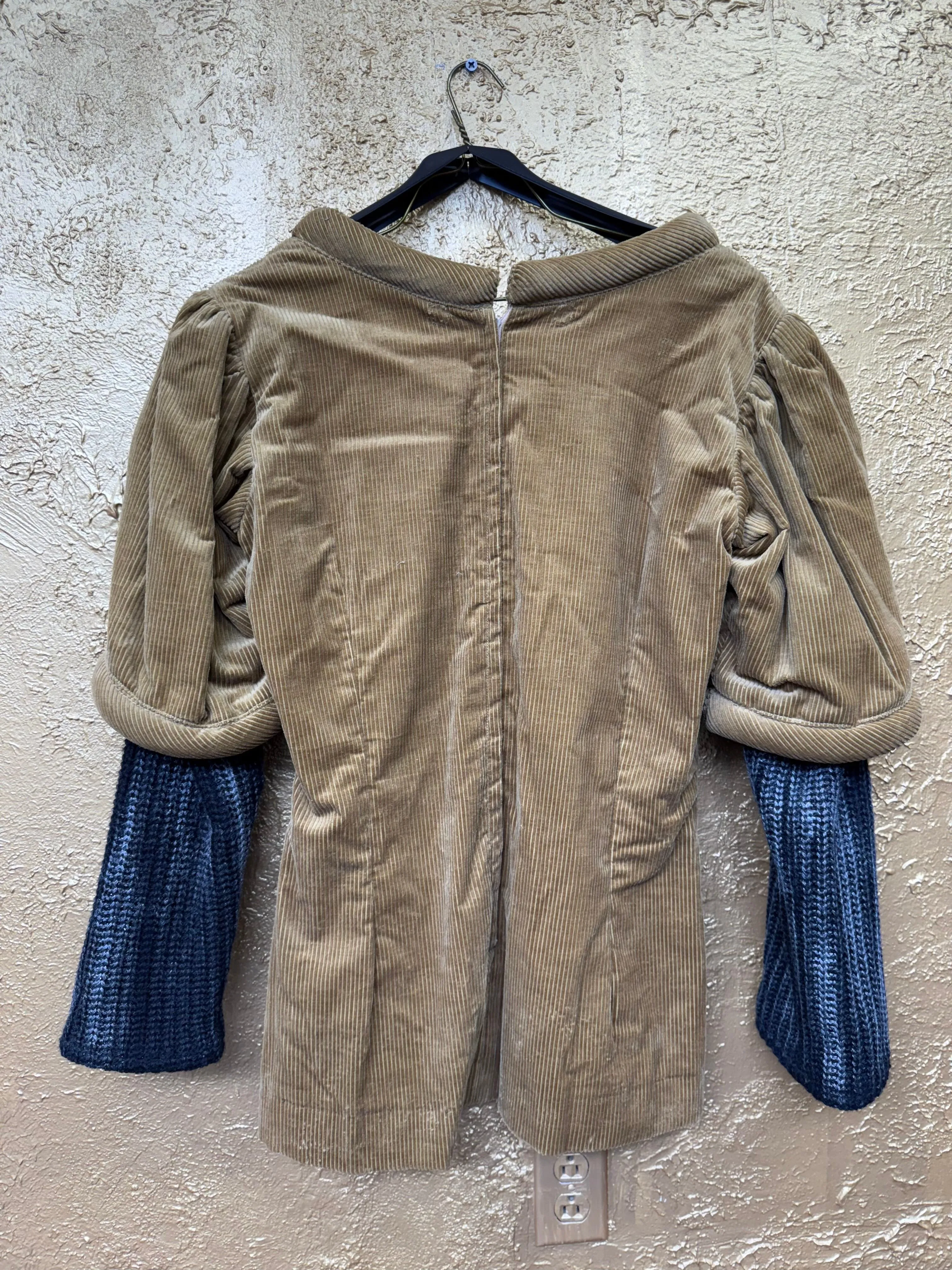 Costume - Heavy Corduroy Short Coat w/knit arms.