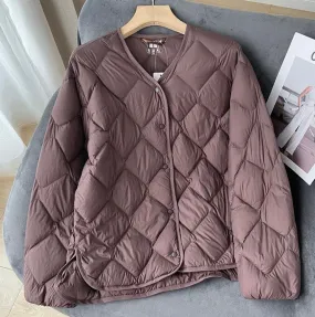 Cozy Chic: Women's Lightweight Duck Down Jacket