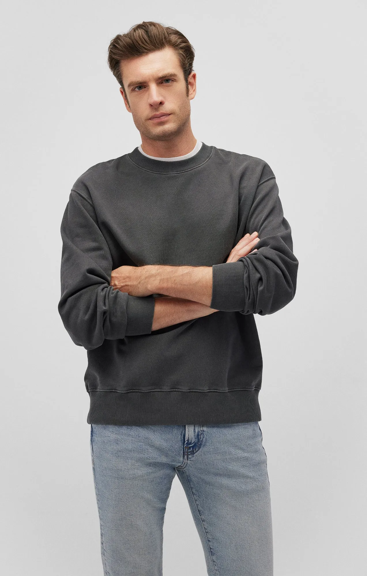 CREW NECK SWEATSHIRT IN PIRATE BLACK