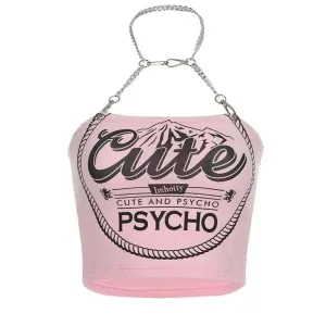 Cute & Psycho Halter Top