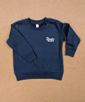 Dave's New York Kids Vintage Logo Crewneck Sweatshirt - Navy