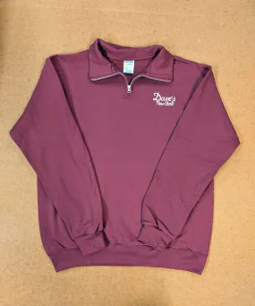 Dave’s New York Men's Vintage Logo Half-Zip Sweatshirt - Maroon