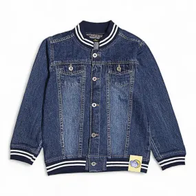 DENIM JACKET W/RIB