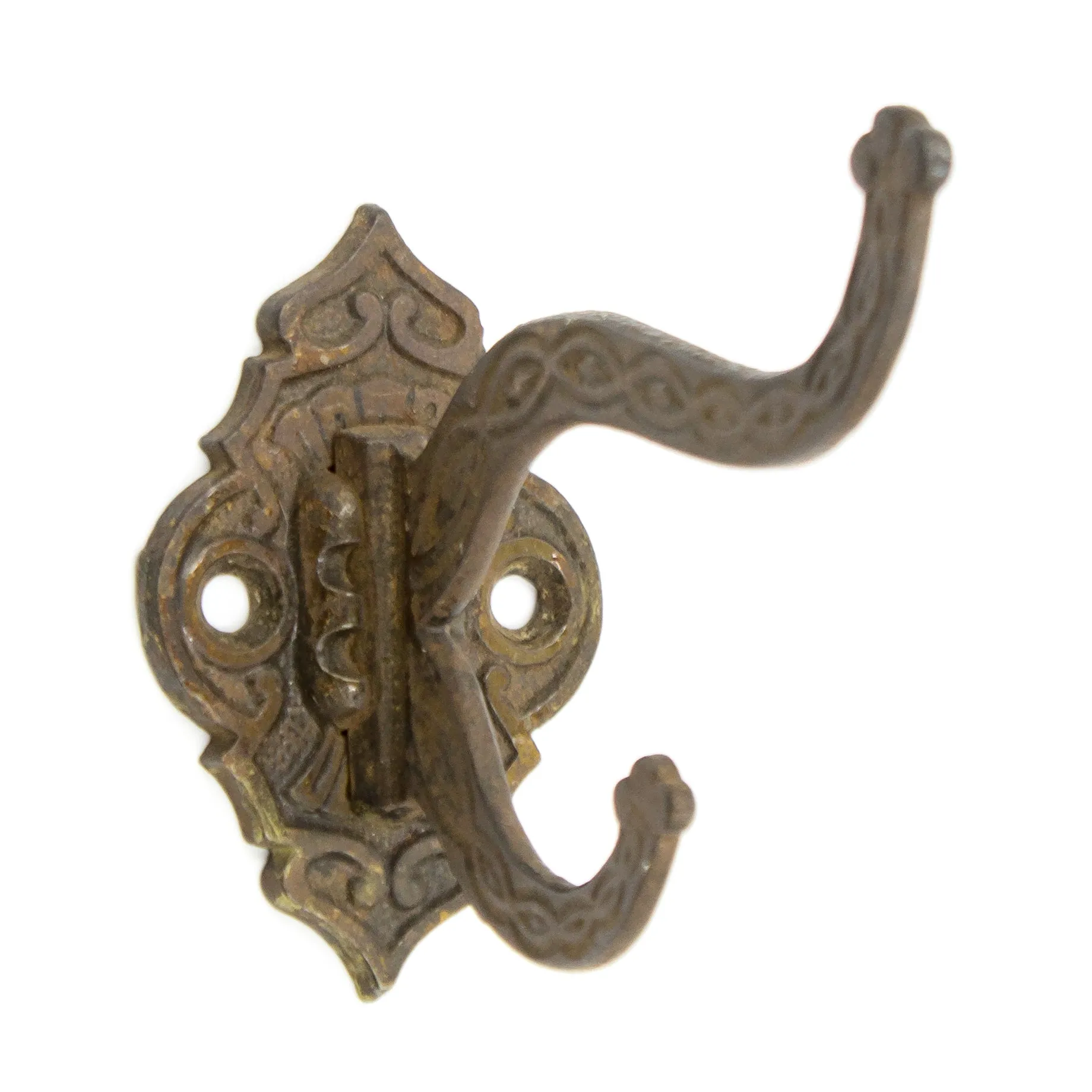 Detailed Iron Victorian Coat and Hat Hook