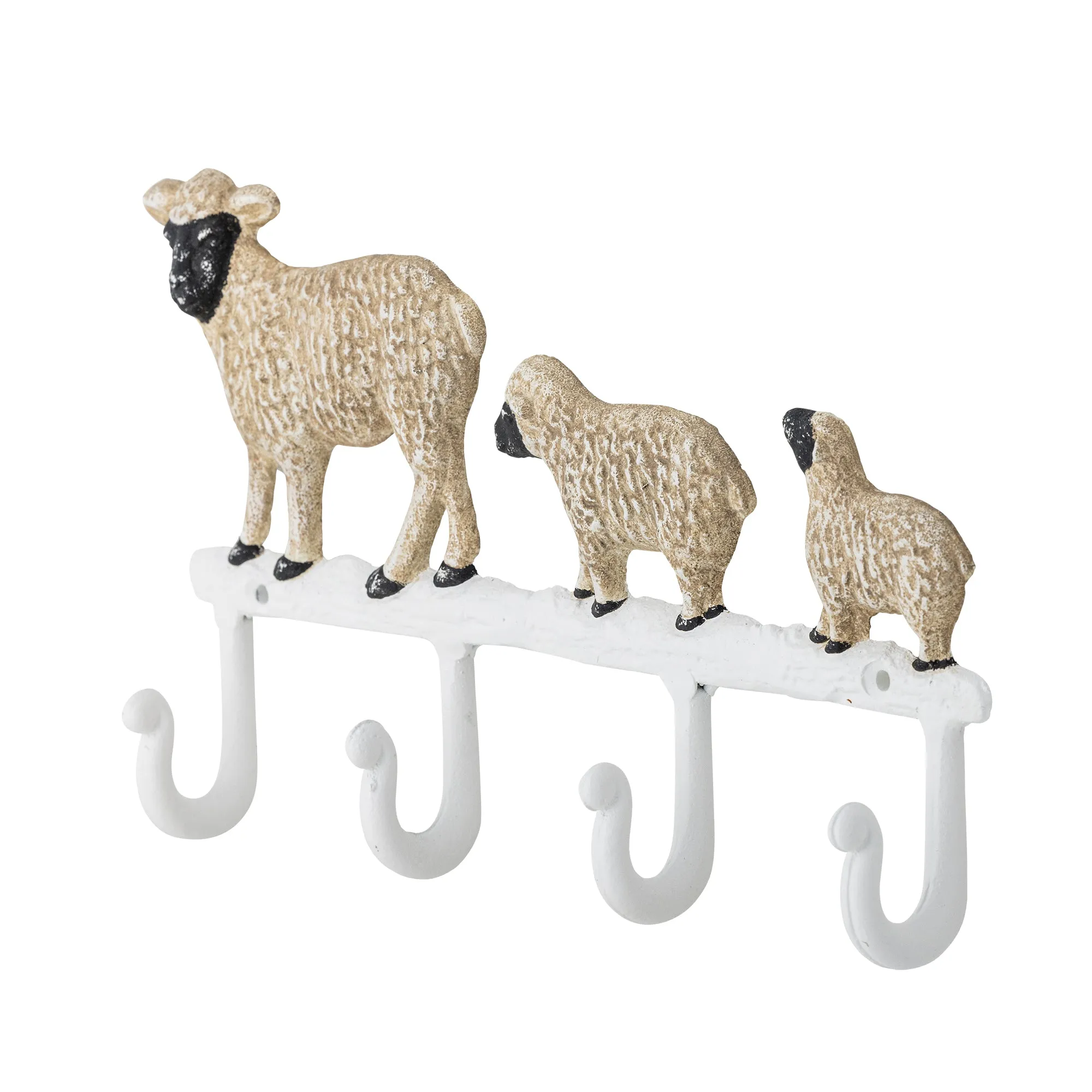 Dolly Coat Rack, White, Metal